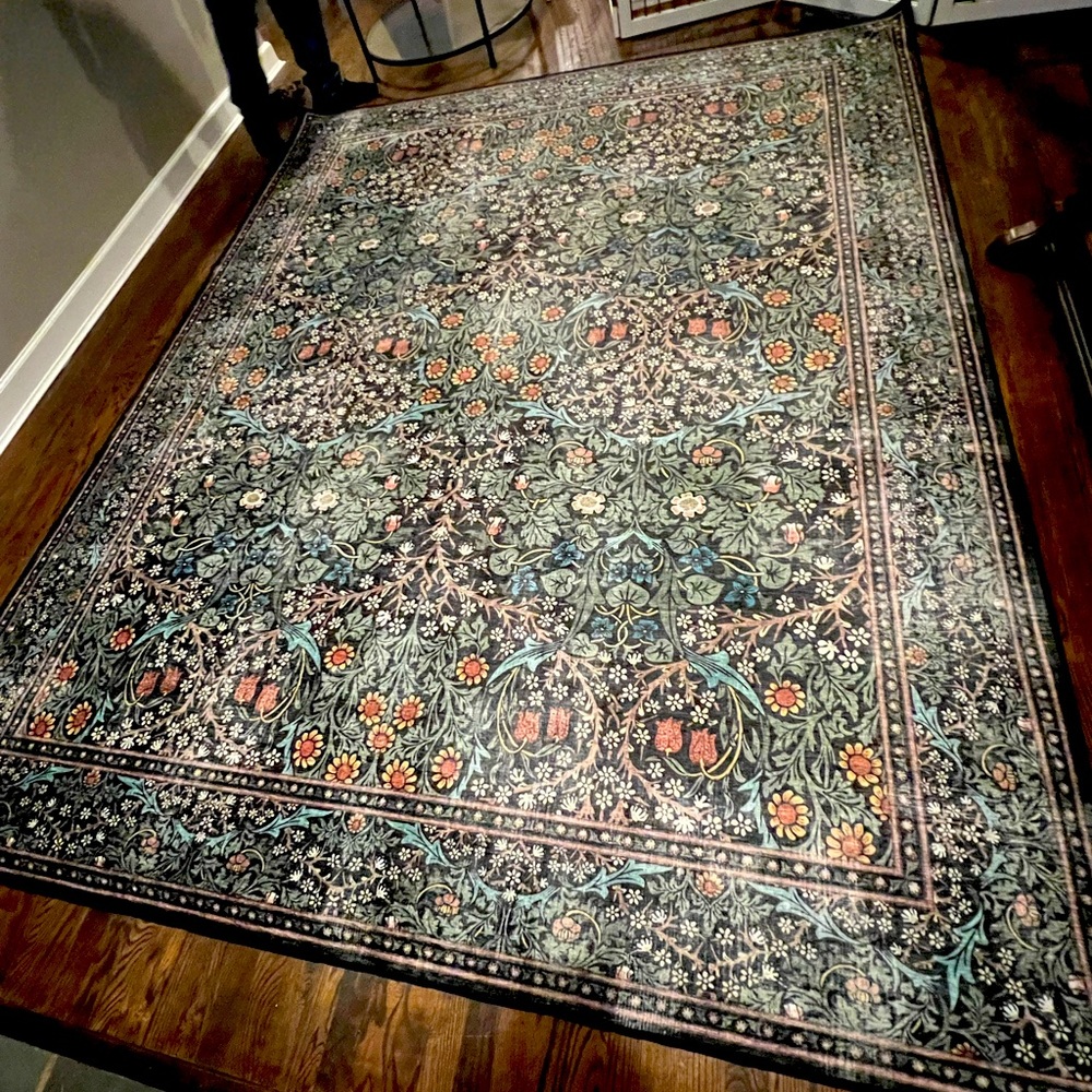 Ruggable Morris & Co. Blackthorn Forest Green Rug Flatwoven 8 x 10